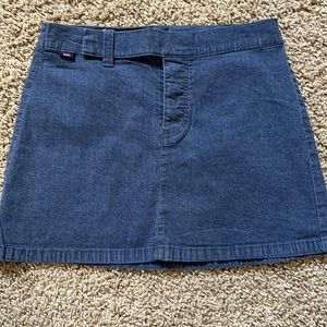 Vintage Tommy Hilfiger soft denim looking Jean button fly fitted skirt